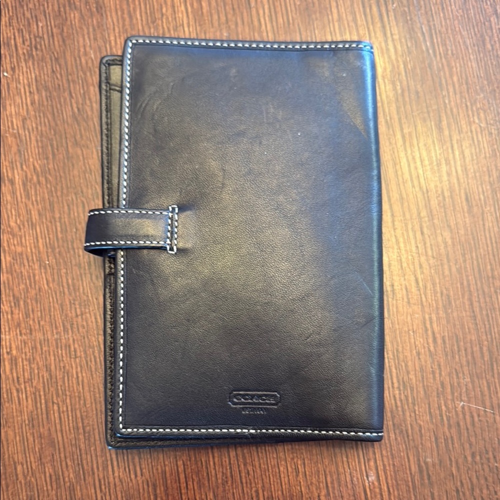 Coach Black Leather Wallet with Smooth Finish